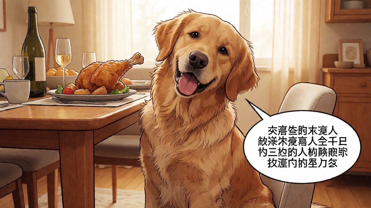 狗：我没有偷吃，是鸡腿自己跳进我嘴里的！