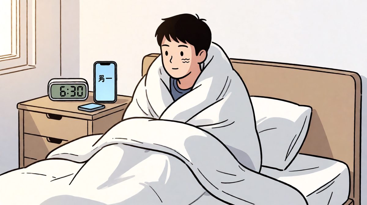闹钟响了，灵魂还在床上