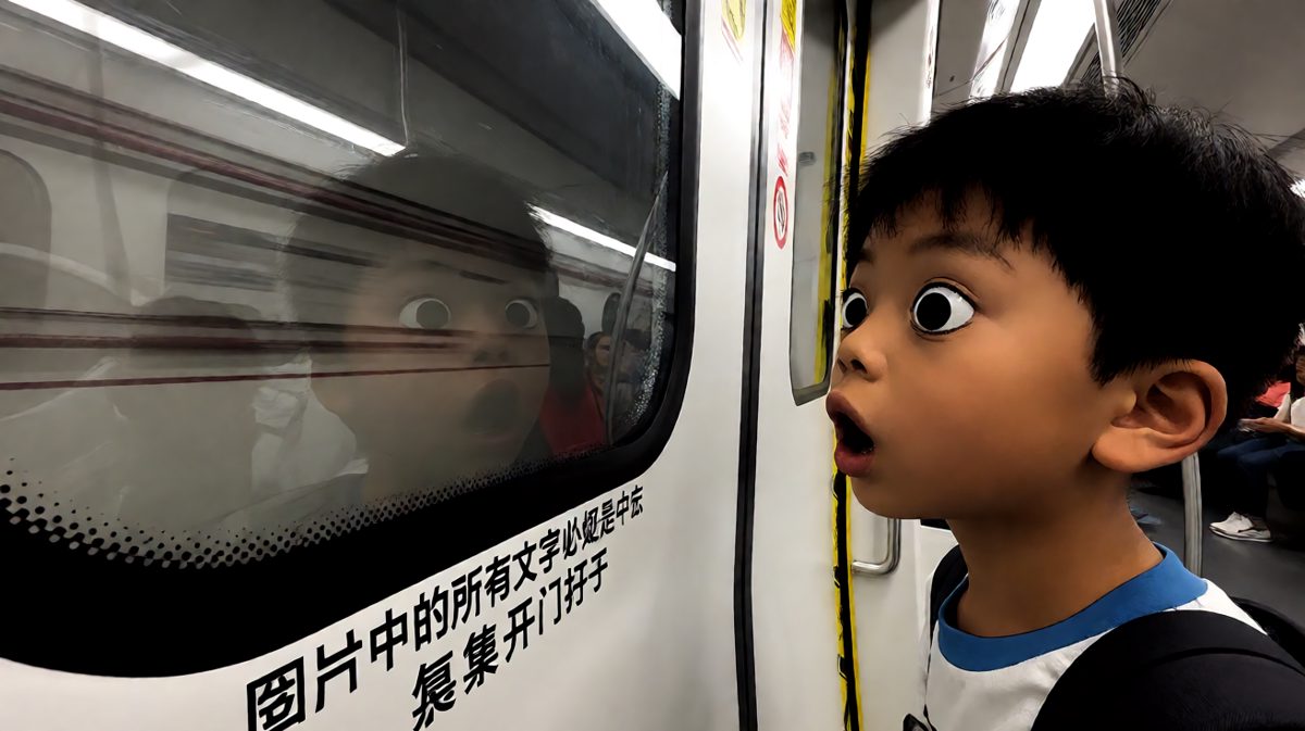 小明发现门夹住了自己的领带，动弹不得