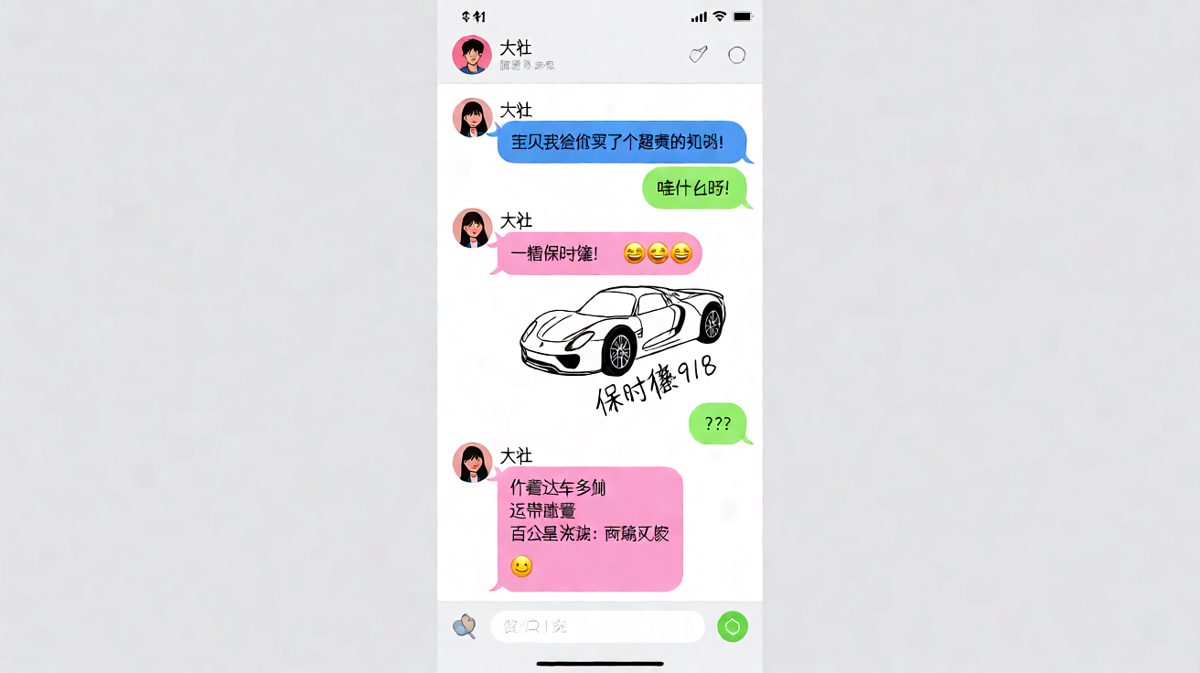 百万豪礼是手绘的：男友的「保时捷」让人哭笑不得