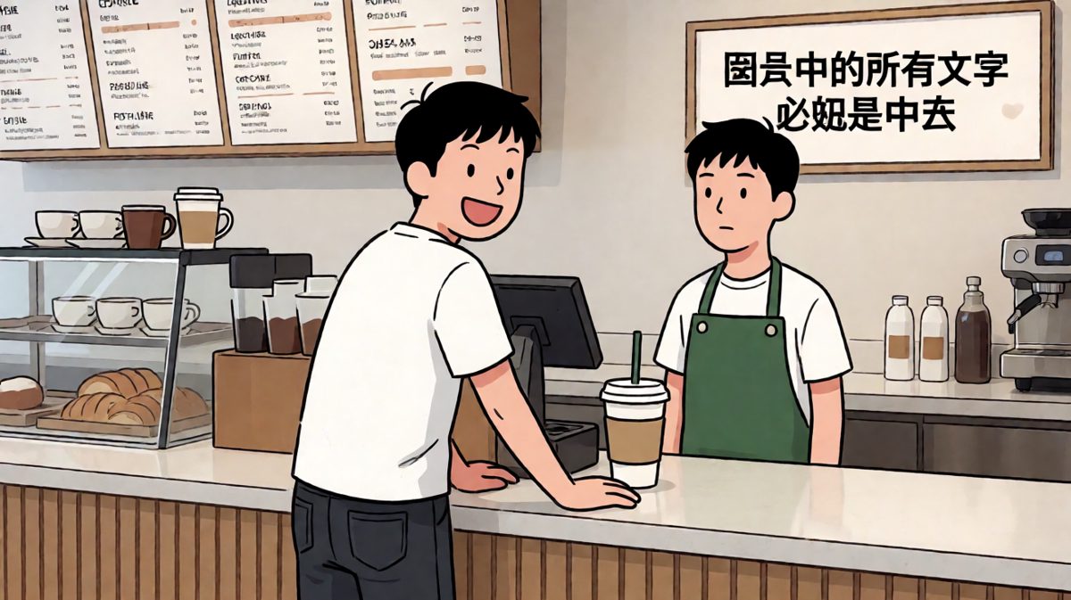 自信满满地点了一杯超大杯咖啡