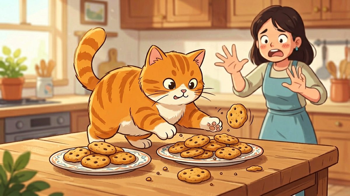 橘猫：我不是故意的，是桌子先动的手！