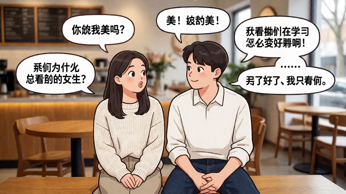 求生欲测试，男生险胜——看别人学习变好看