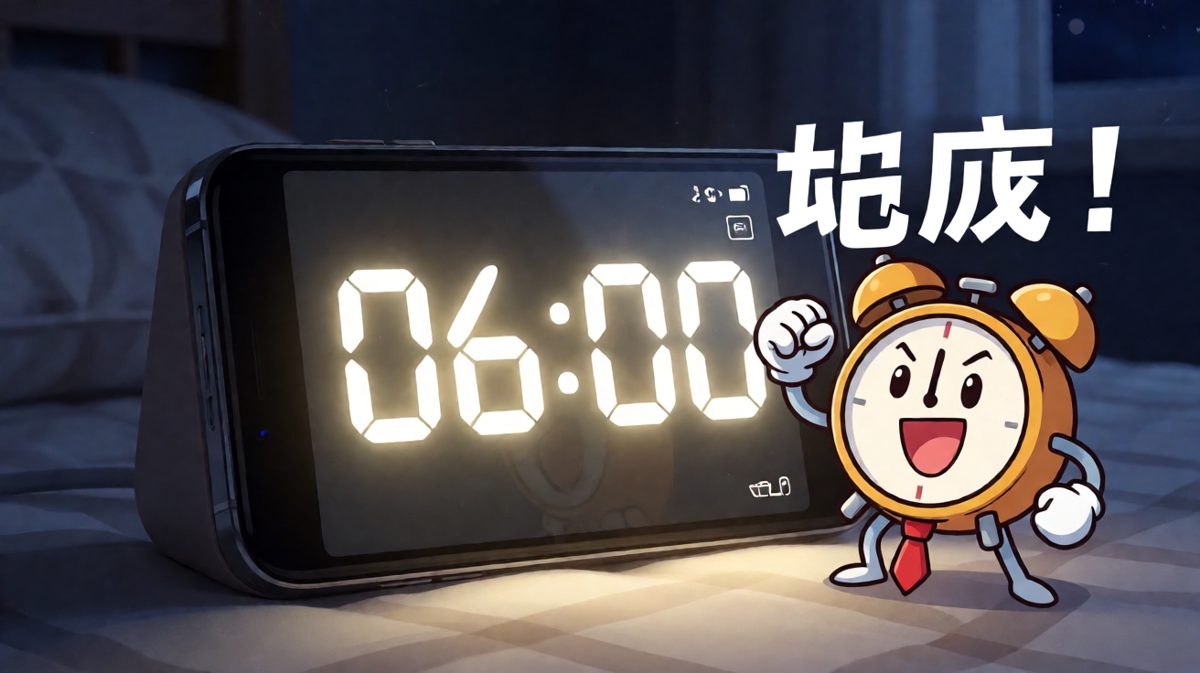 闹钟准时发动进攻，气势汹汹