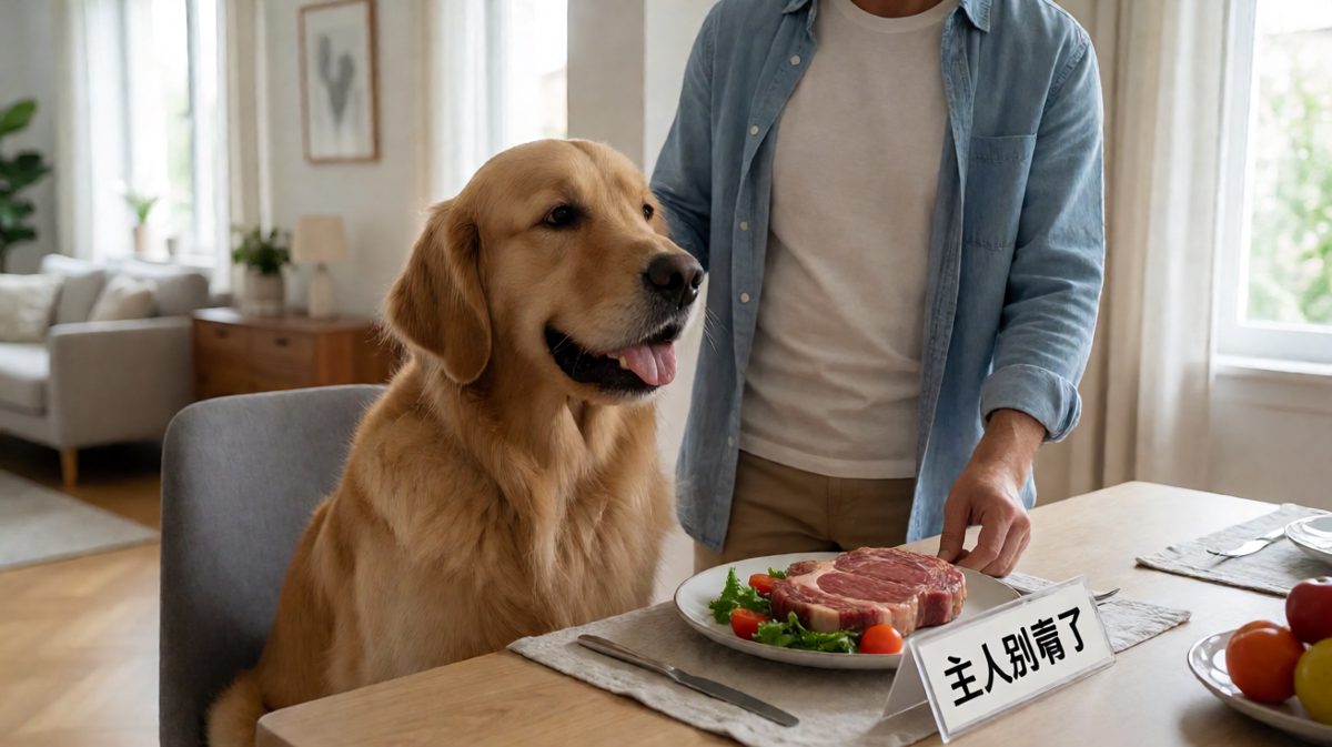 主人说不能吃，但我可以用眼神控诉它！