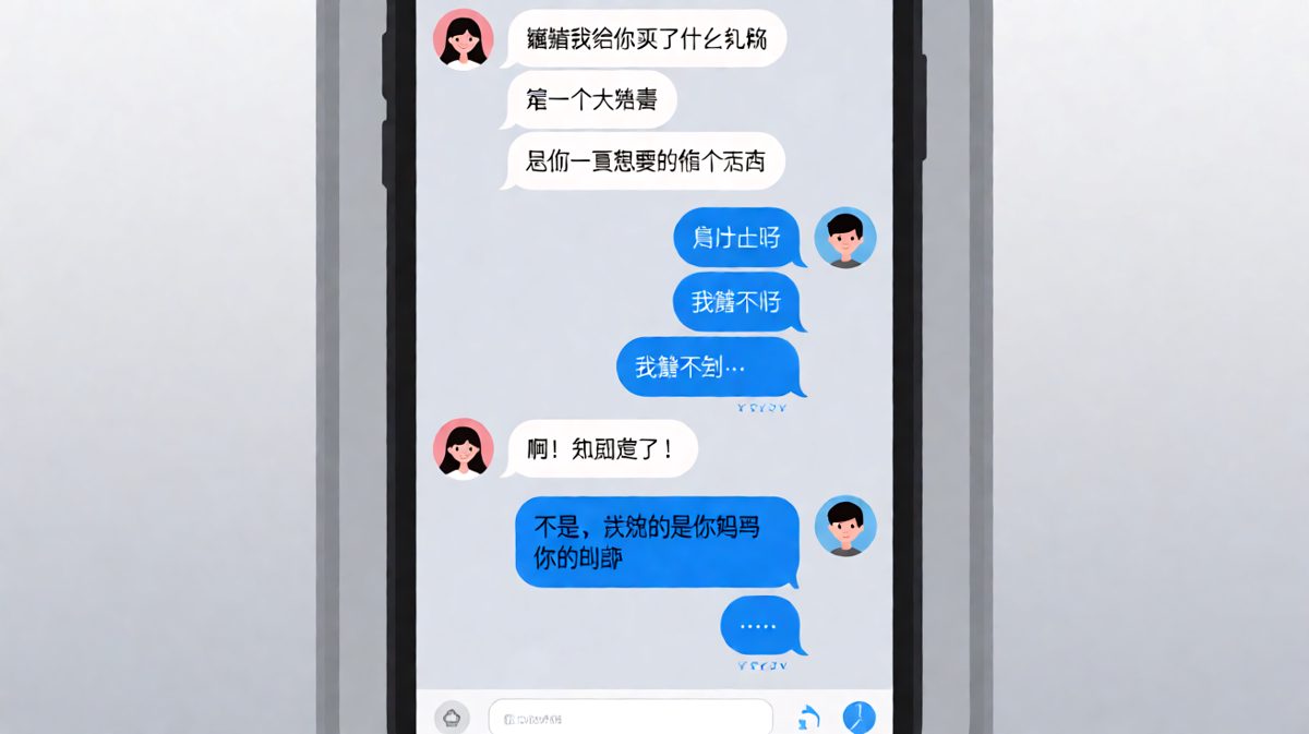 女生故意吊胃口制造期待，最后扔出一句让人无语的反转暴击。