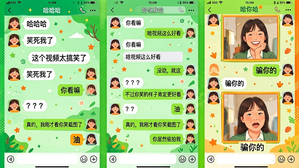 哈哈哈骗你的聊天套路