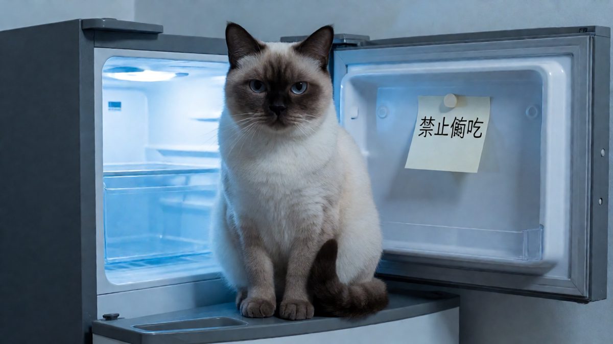 暹罗猫：这个发光的盒子竟然还有好吃的？本喵不答应！