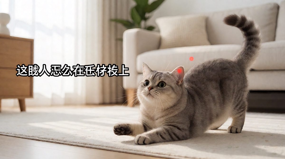 激光笔让喵星人彻底怀疑人生，这敌人到底藏哪了