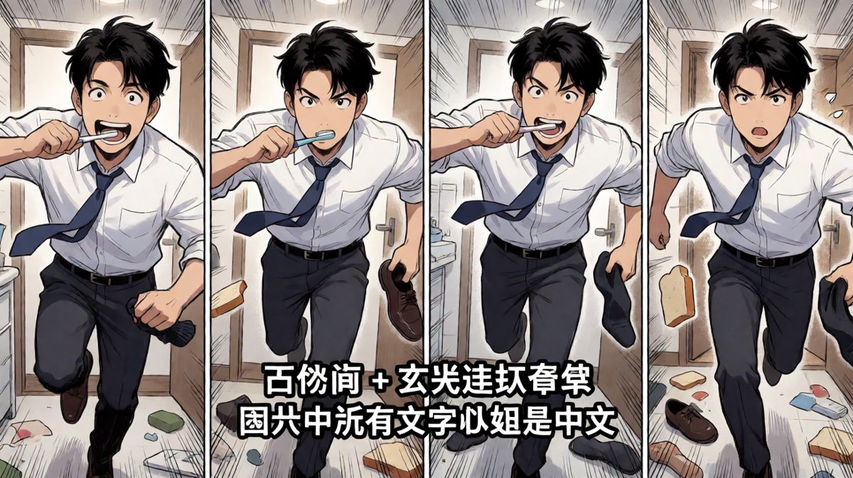 洗漱穿衣一条龙，能省一秒是一秒！