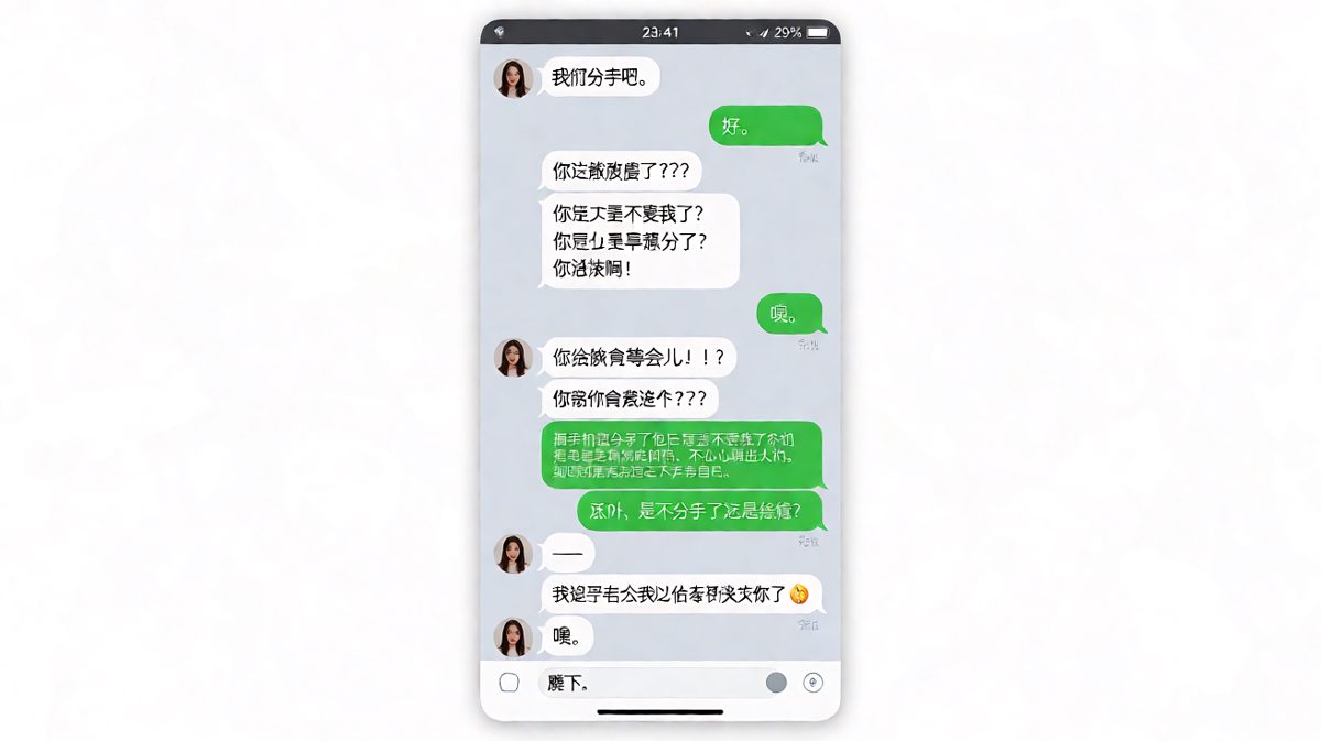 女生分手试探翻车，被男生当场掏出搜索记录公开处刑。