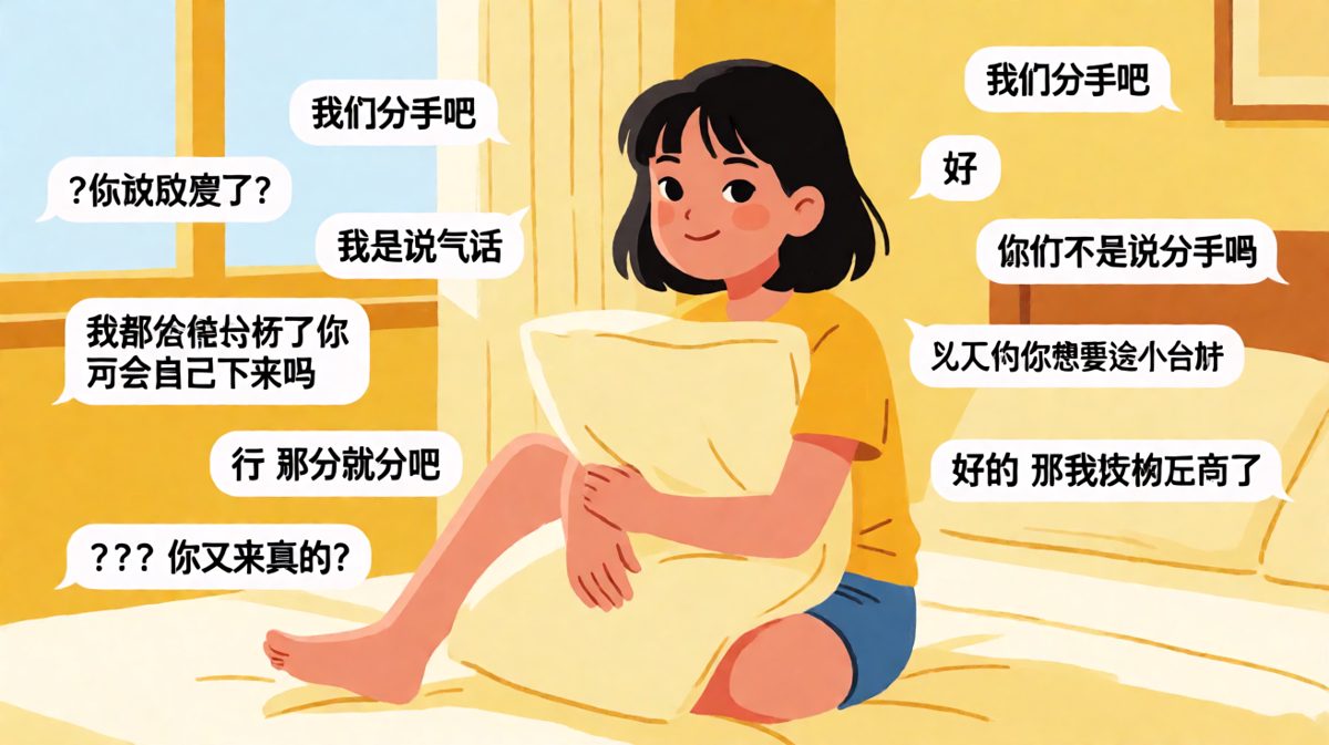 假意提分手秒变真分手，男生不按套路接牌让人笑疯