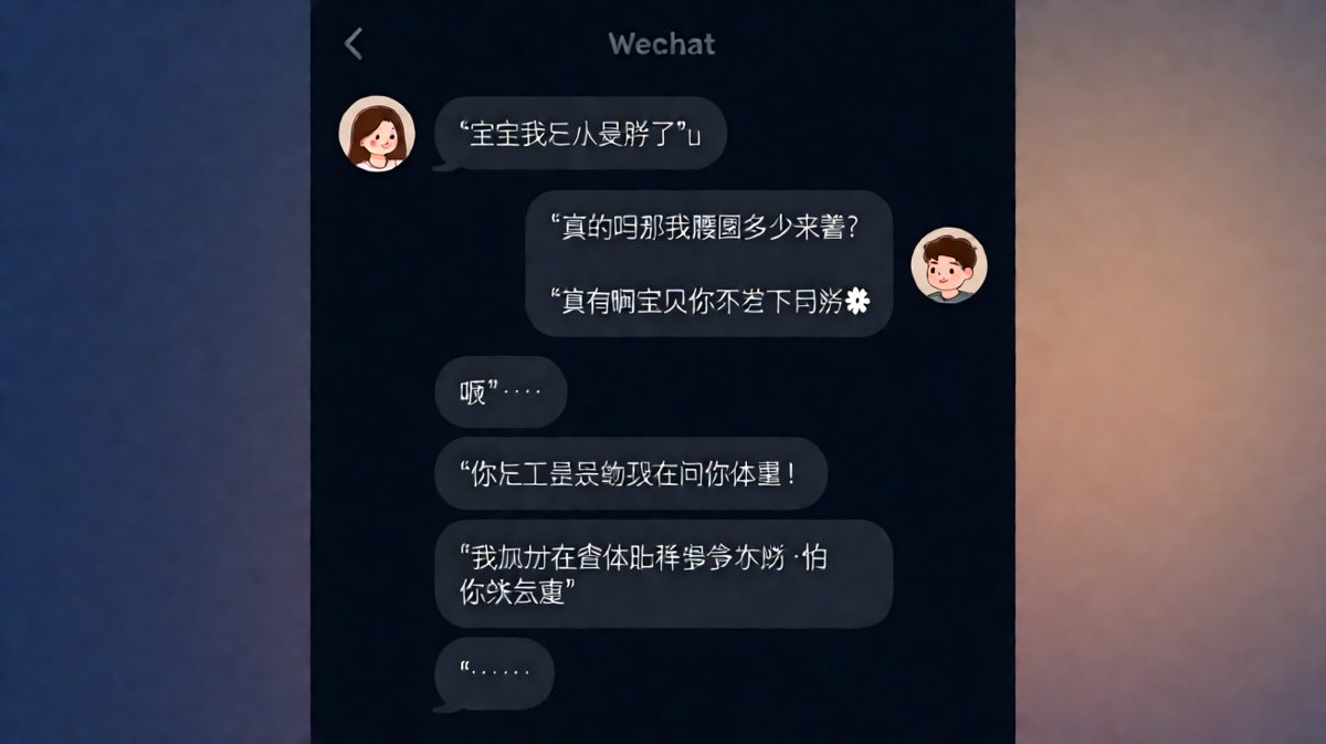 他怕她体重焦虑，结果她以为他要算账