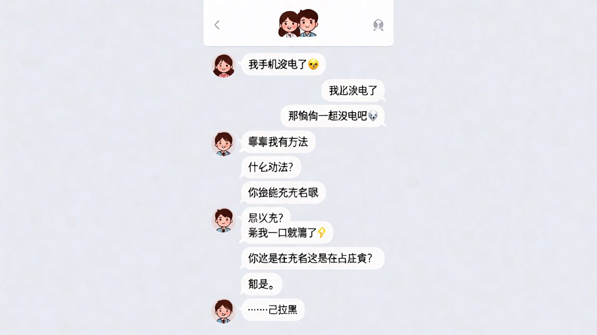 充电变调戏，结局被拉黑