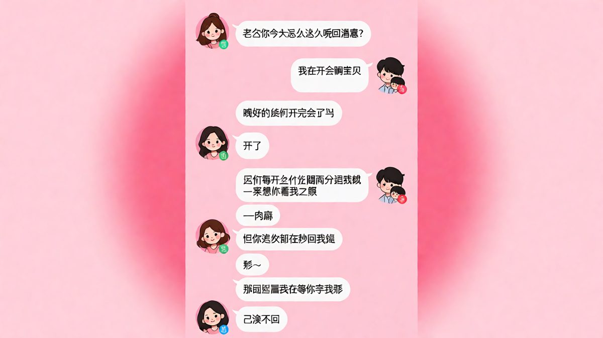 他说想她想秒回，她说等夸才回