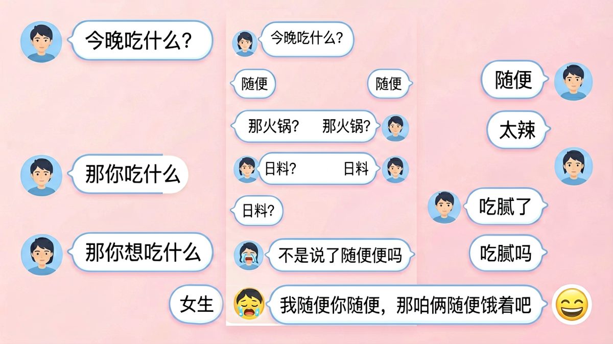 随便这两个字，是男生听过最难的考题