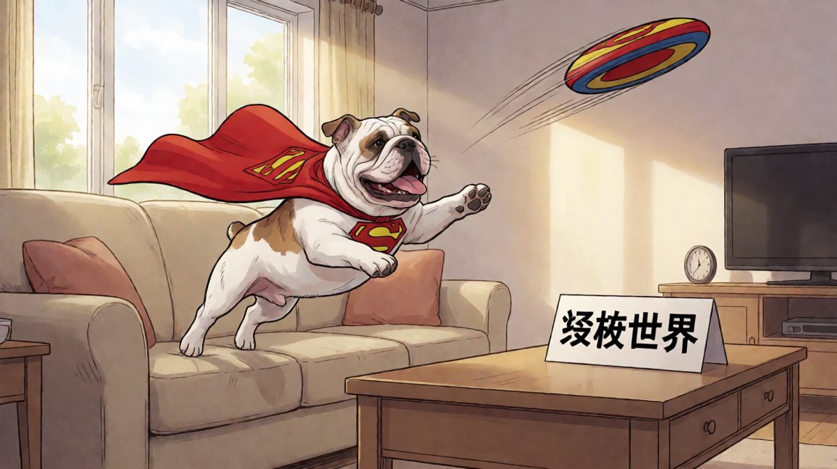 超人狗狗出动！今天的飞盘任务绝不失败！
