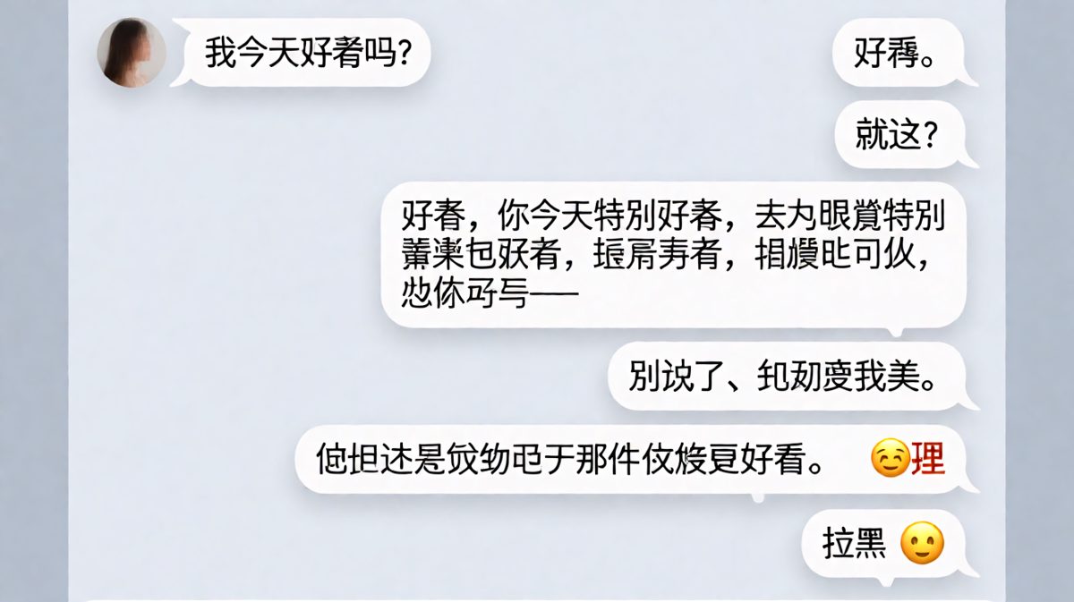 「求生欲满分但用错地方」——夸了十分钟却忘了夸今天，经典送命题翻车