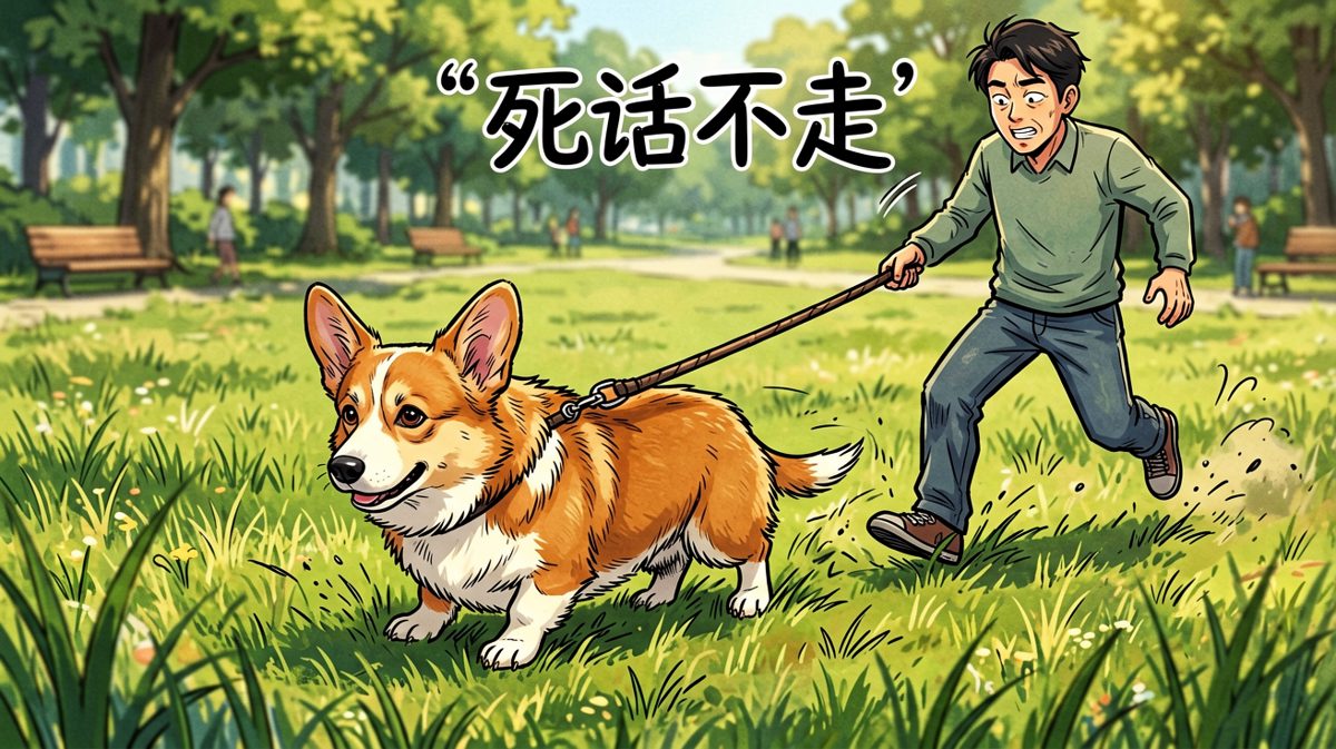 散步？不可能的，这届狗子有自己的想法