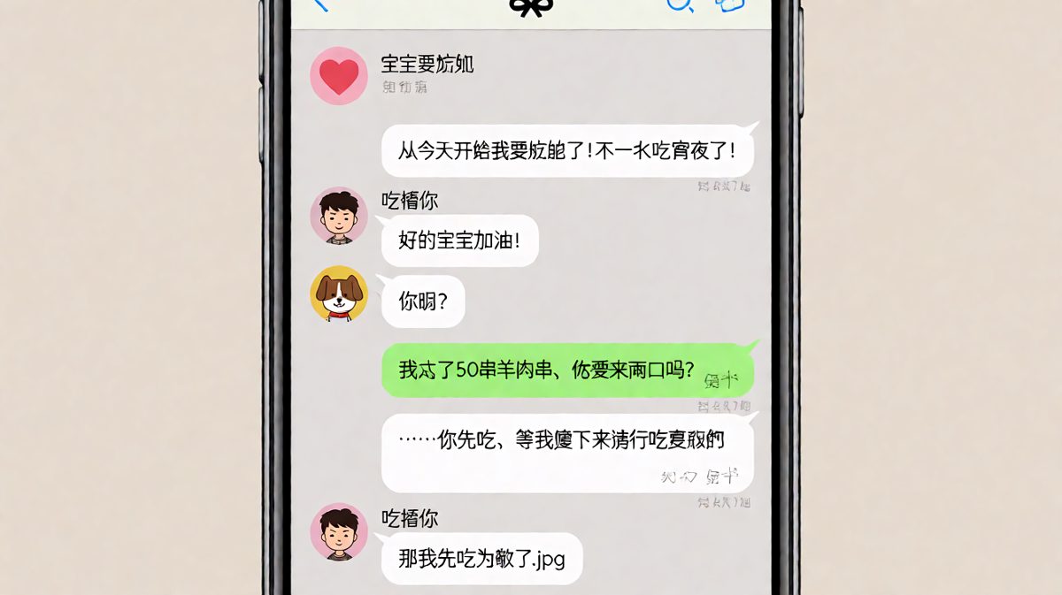 女生信誓旦旦说要减肥，男生反手点个宵夜，用'先吃为敬'温柔暴击。