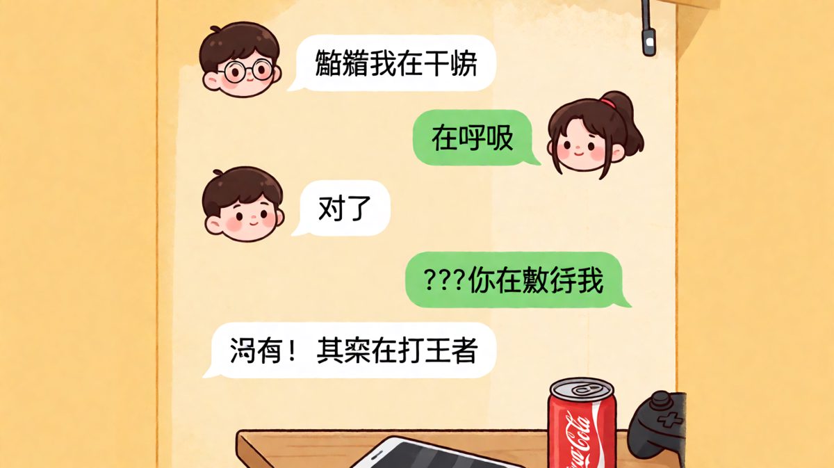 "在呼吸"式敷衍聊天，男生其实正在偷偷打游戏