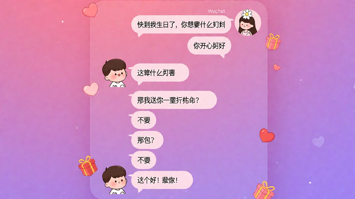 礼物选择题最终变成红包送出的经典套路