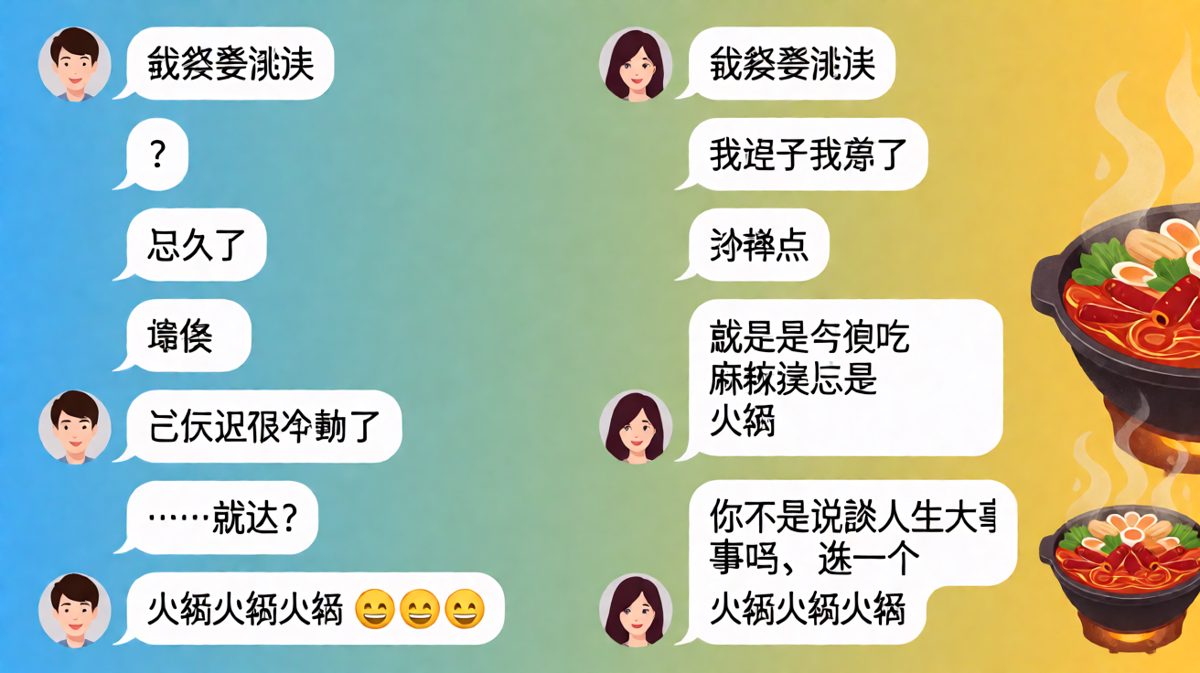 一句'我们需要谈谈'让男友冷汗直流，结果只是选火锅