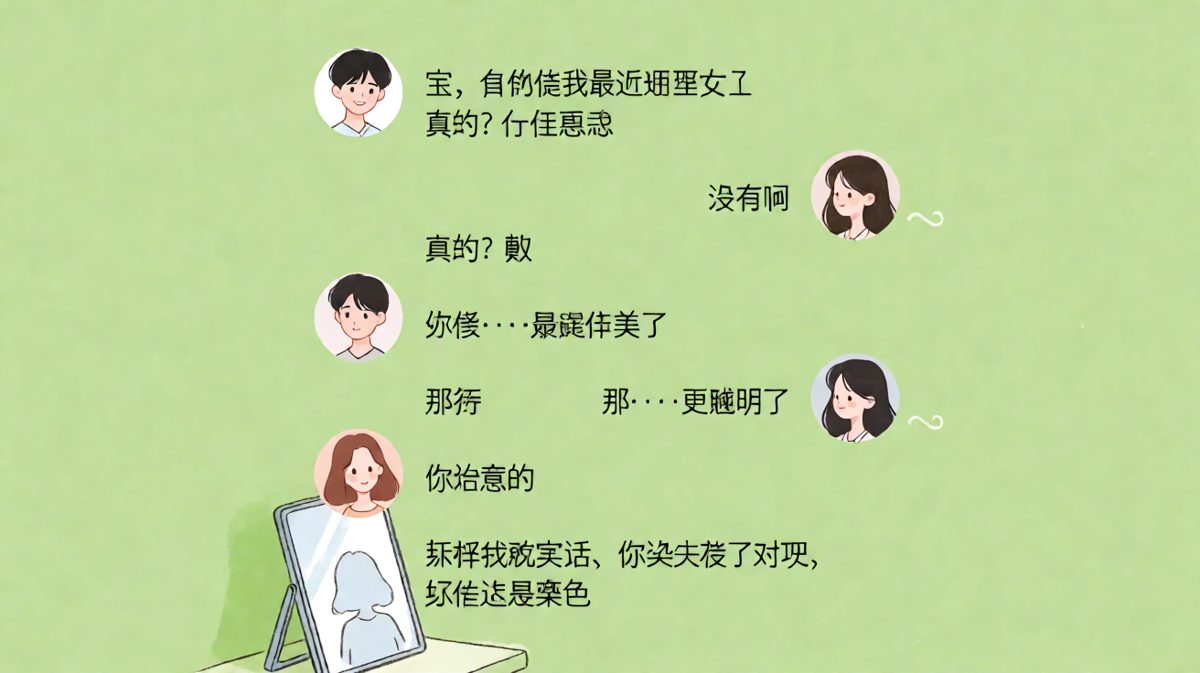男友绕了一大圈终于说对了一件事：你染发了我早就发现了