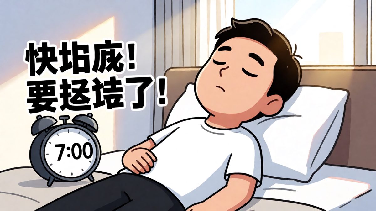 闹钟炸响，打工人还在被窝里挣扎