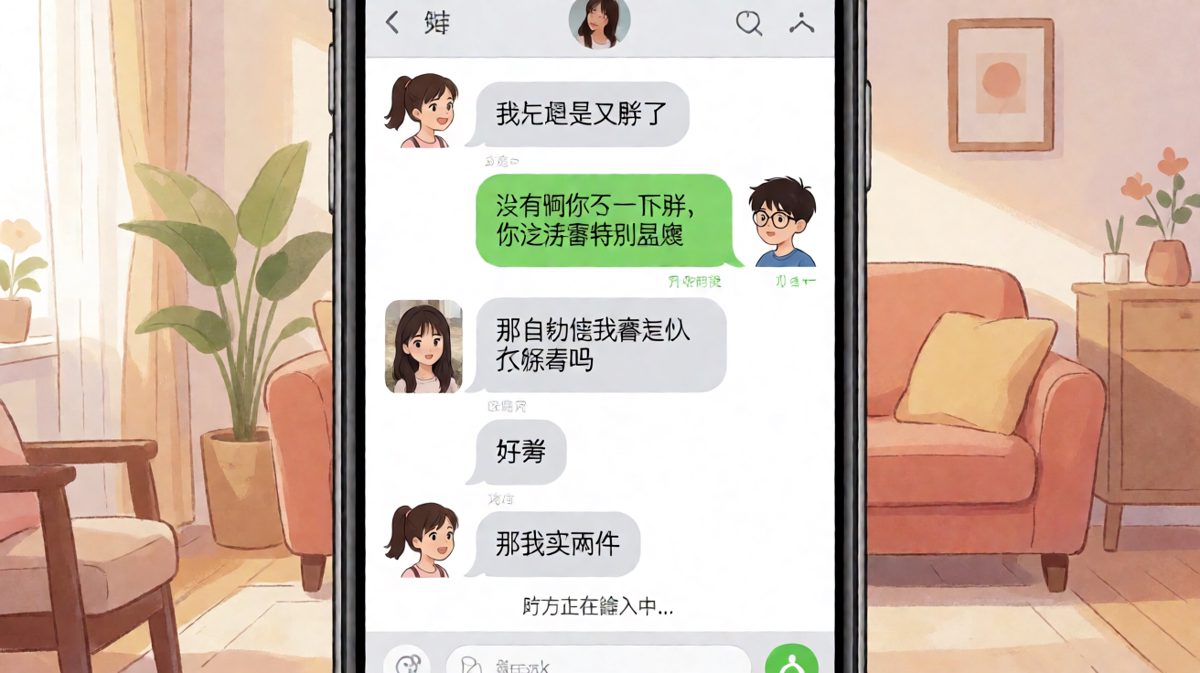 女生问自己胖不胖，男生刚夸完显瘦就被套牢买了两件衣服