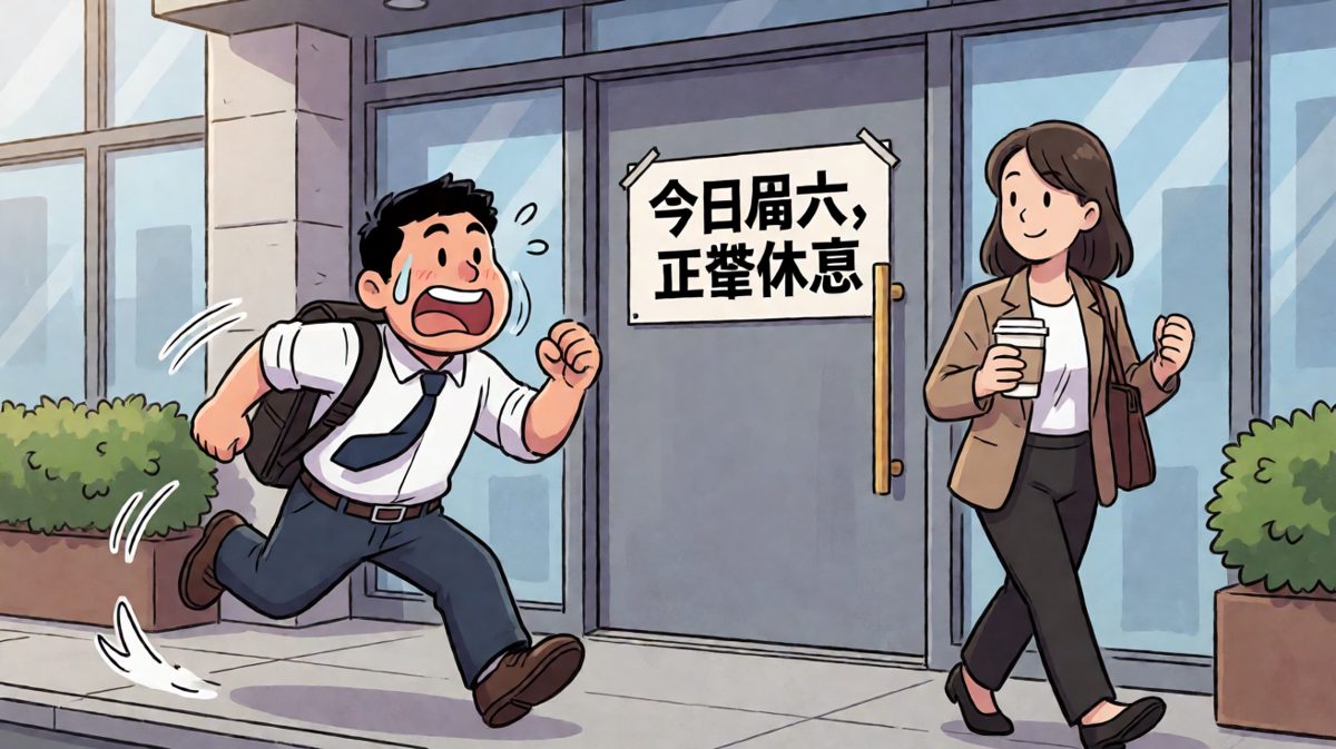 冲到公司发现是周六，崩溃表情，原来一切都是白忙活。