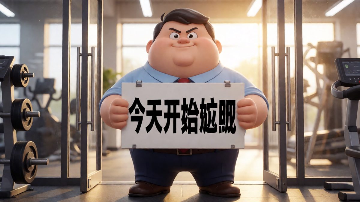 第一天去健身房，信心爆棚，誓要减成男神