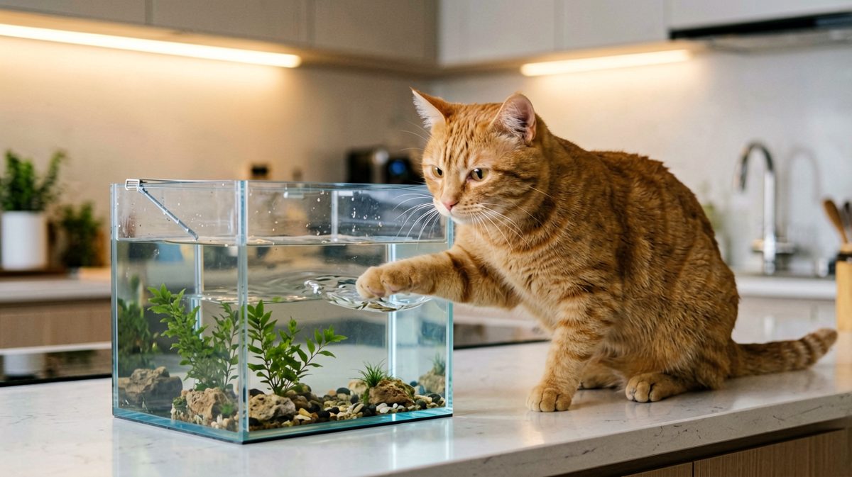 猫咪：我只是想问问鱼们最近过得好不好。