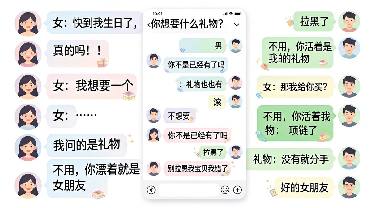 直男的求生欲：从油到慌只有一秒