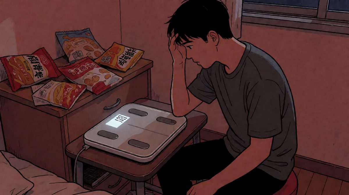 深夜被体重秤暴击，立下减肥誓言