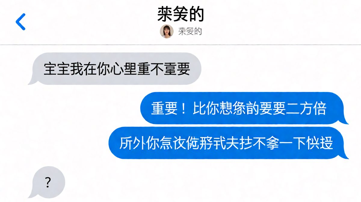 我在你心里重要还是快递重要，答案不言而喻。