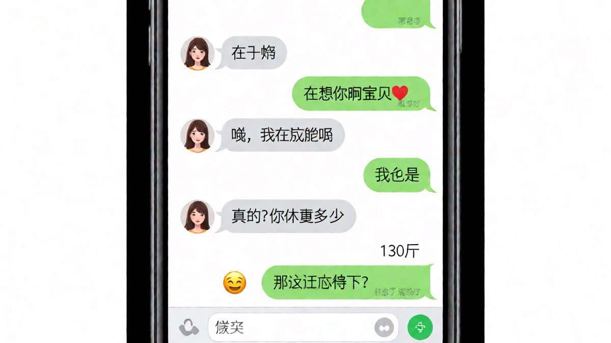 男生回答体重暴露了他在偷偷吃宵夜的事实