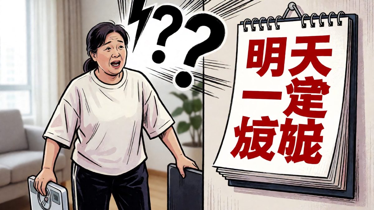 体重秤的暴击，Flag再次倒地。