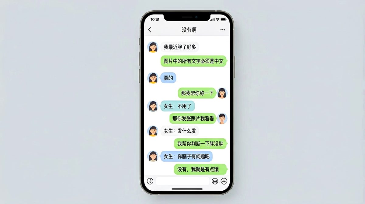 女生说胖了，男生却想着饿——直男逻辑令人窒息