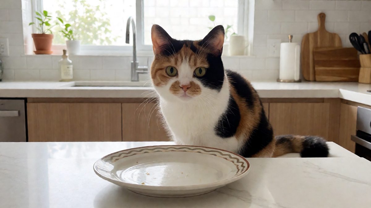 猫：两分钟没吃饭了，你再不给我开罐头我就要饿死了