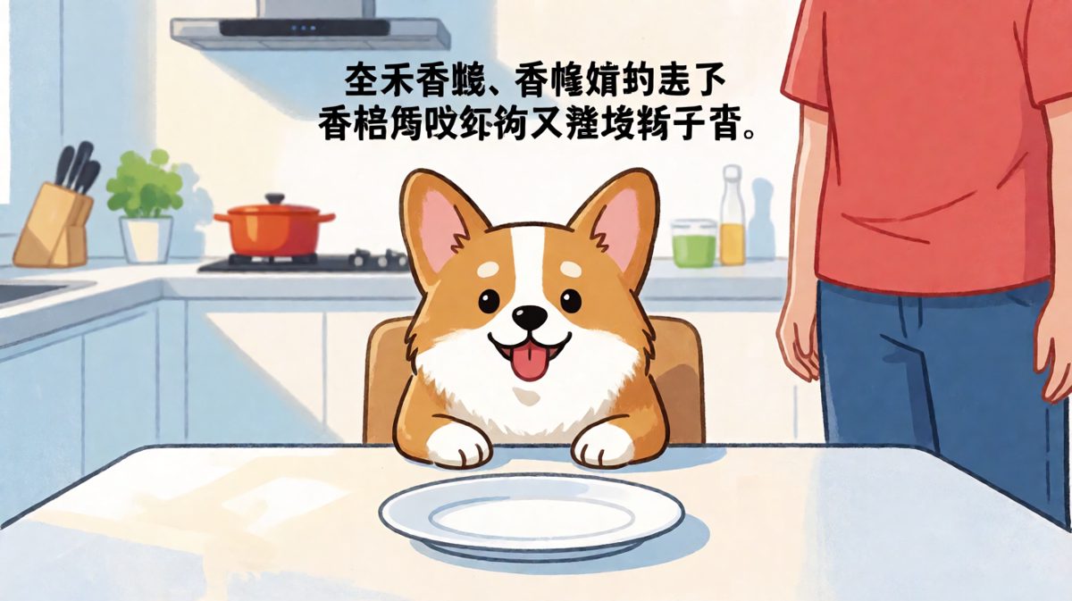狗：我只是路过，香肠自己跳到我嘴里的！