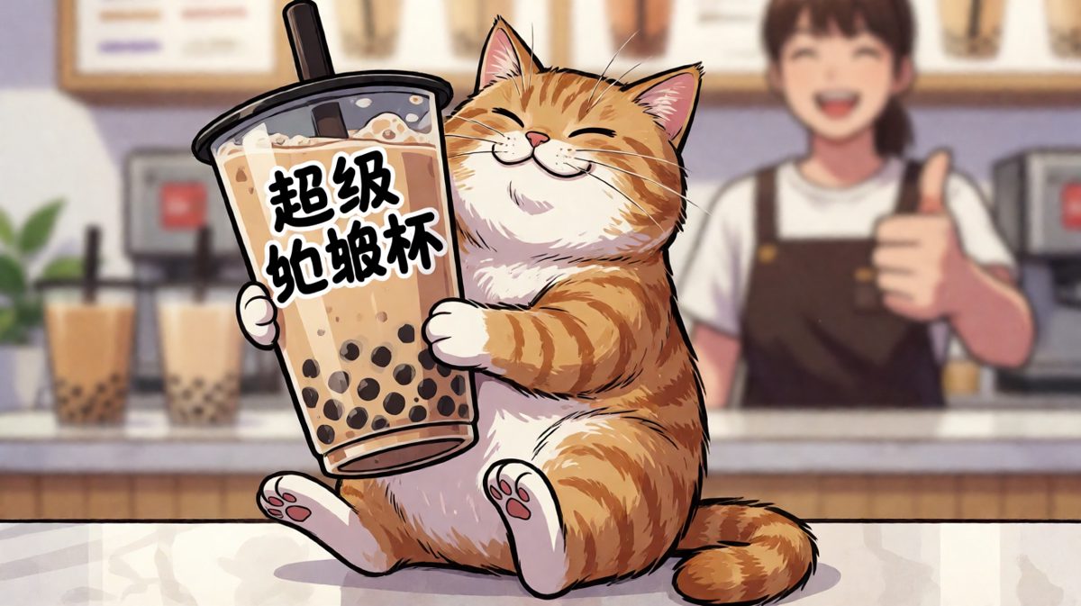 毫不犹豫点了最大的杯子，成就感满满
