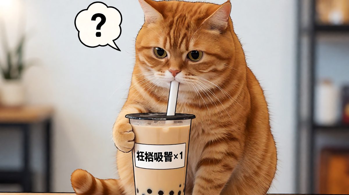 然而吸管长度完全不够，陷入沉思