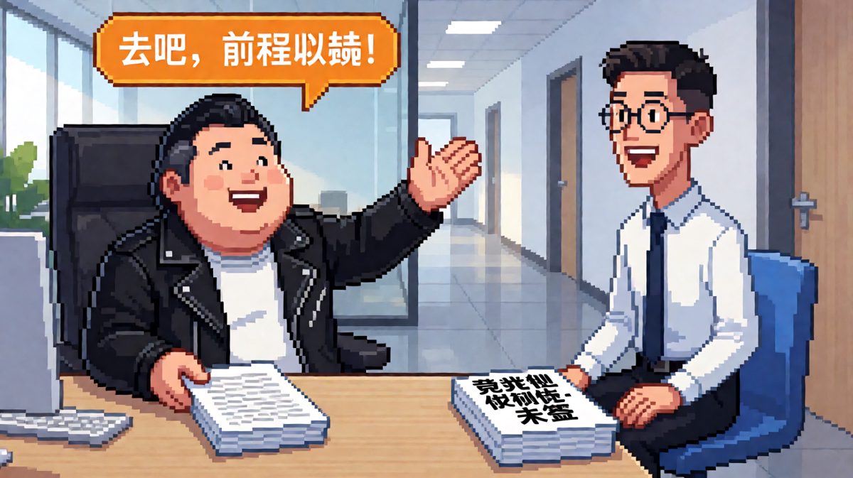 老板大方放行辞职，一句'你昨天忘签这个'让员工的脚步焊死在原地