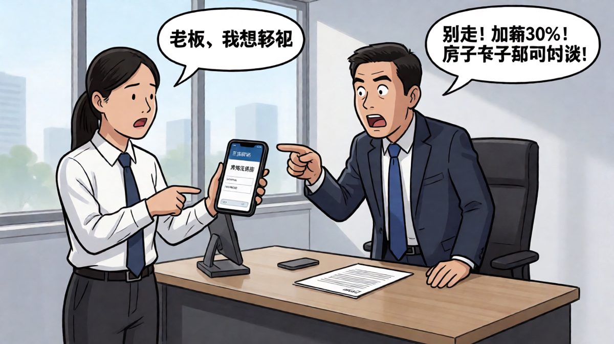 提离职的瞬间，老板比员工还着急，结果发现别人给得更多。