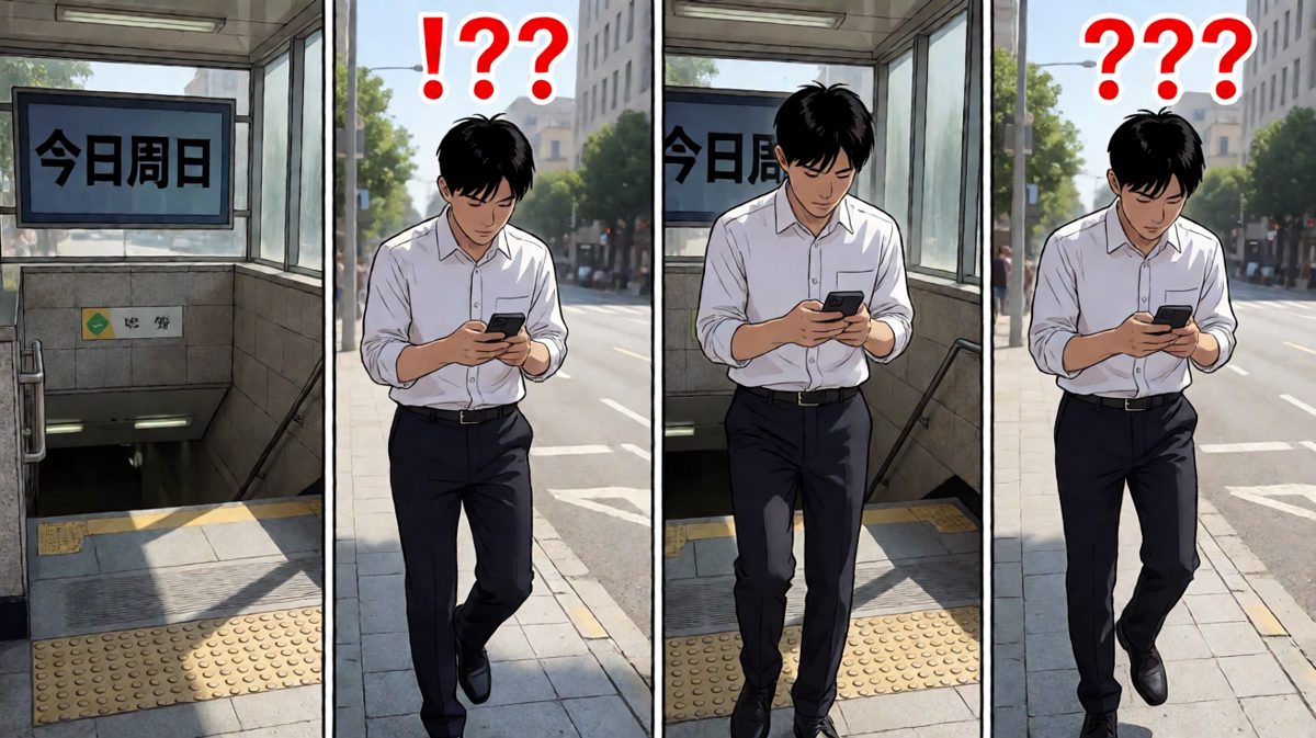 跑到半路才发现——今天明明是周日啊……