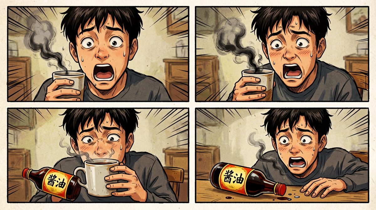第三天：睁眼一看——好家伙，直接干了一杯酱油