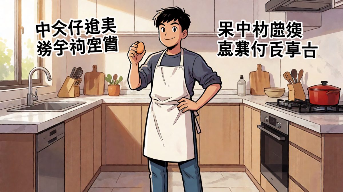 图一：自信的早餐大师准备开工