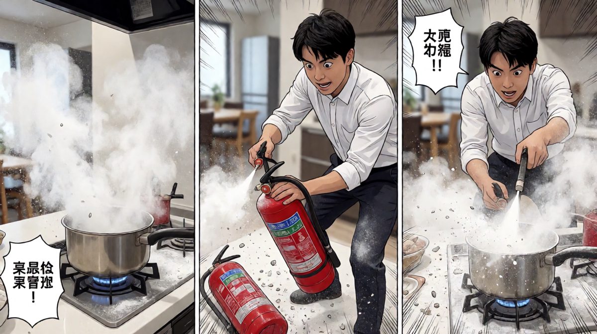 想用灭火器补救，却雪上加霜
