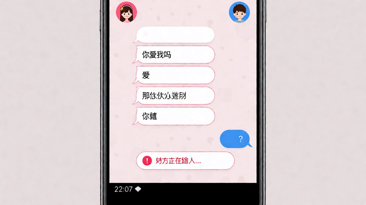 女生连环套路问「你怎么证明爱我」，男生只回一个问号